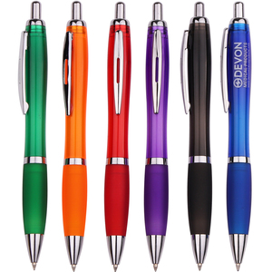 Custom Logo Printed 1.0mm Novelty Plastic Ballpoint Pen with Blue/Black Ink 100pcs MOQ for Promotional Advertising - Product Image 3