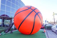 Ballon de basket gonflable géant en PVC durable et hermétique, modèle de ballon de basket gonflable pour la promotion
