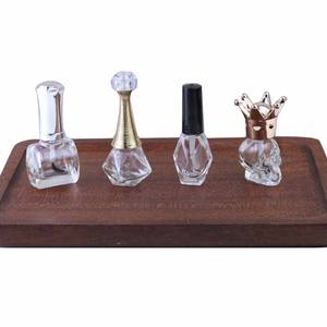 Flacon de vernis à ongles, accessoire pour manucure, crâne de cristal clair, squelette, en titanium, charbon noir, avec brosse (NG17), 8ml - Product Image 4