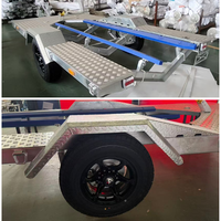 Remorque de bateau entièrement en aluminium, soudée en une seule pièce, remorque pour jet ski à essieu unique, remorque multifonction en aluminium
