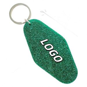 X48 Custom Acrylic Keychains Glitter Printed Blank Personalized Hotel <b>Key</b> Card Eco-friendly Colorful Clear Plastic Zinc Alloy 00 - Product Image 1