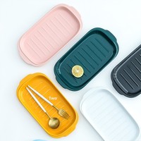 Assiette rectangulaire minimaliste de style nordique, résistante au micro-ondes, pour la cuisson du fromage et du riz, idéale pour les fêtes, les fêtes de Noël et l'usage domestique.