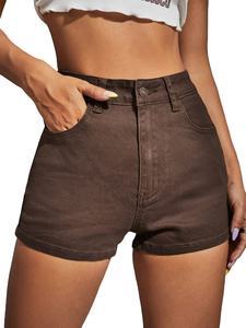 Nuevo diseño <span class=keywords><strong>de</strong></span> pantalones cortos holgados informales <span class=keywords><strong>de</strong></span> pierna ancha para chicas, pantalones cortos <span class=keywords><strong>de</strong></span> mezclilla rasgados con borlas <span class=keywords><strong>de</strong></span> verano <span class=keywords><strong>de</strong></span> cintura alta para mujeres - Product Image 2