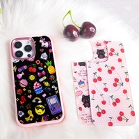 Coque de téléphone à panneau arrière magnétique remplaçable pour Iphone17/17pro/17promax/17air avec le fruit à motif coloré de dorure