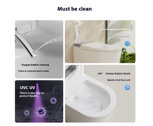 WC intelligent MWD Watermark Sanitary Ware avec bidet intégré, à poser au sol, avec siphon en S ou en P, pour salle de bain 2213C-STW712 - Product Image 4