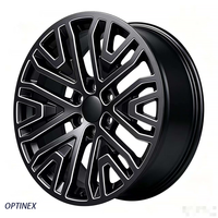 Jantes forgées personnalisées noires brillantes à bords usinés en treillis 18 19 20 21 22 pouces 6x139.7 5x120 5x127 5x130 pour SUV Land Rover