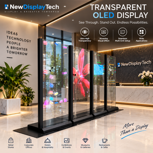 Écran d'affichage numérique interactif sur pied avec écran OLED transparent de 30 pouces pour la publicité en magasin de détail - Product Image 2