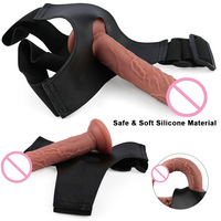 Dildo Strap G-spot Anal Butt Plug Belt Bragas portátiles Adulto Masturbación lésbica Juguete sexual en pene realista con ventosa