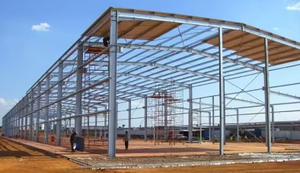 โรงงานสำเร็จรูปขนาด 40x60 เมตร โกดังเก็บของ โครงสร้างเหล็กสำเร็จรูป อาคารเก็บของสำหรับงานวิศวกรรม - Product Image 2