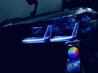 Feux de jour RVB réglables en couleur VAHID Automotive, bande lumineuse LED DRL, contrôle par application, accessoire de style extérieur pour voiture