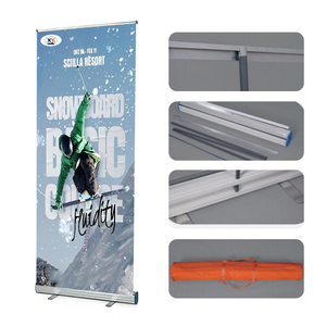 Espositore <span class=keywords><strong>Banner</strong></span> Roll-up in Plastica e Acciaio di Lusso per Esterni, Supporto per <span class=keywords><strong>Banner</strong></span> Pubblicitario <span class=keywords><strong>Verticale</strong></span> - Product Image 2