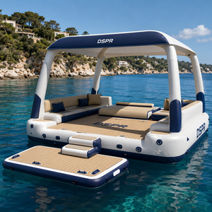Plataforma Flotante Inflable Resistente para Eventos al Aire Libre, Isla Acuática Grande para Uso Grupal y de Huéspedes - Product Image 3