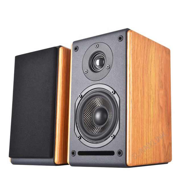 Advanced Versatile High-fidelity 4-inch Speaker Cross-border Wooden Desktop Bookshelf Audio