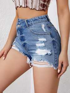 <span class=keywords><strong>Jeans</strong></span> estivi alla moda <span class=keywords><strong>corti</strong></span> da <span class=keywords><strong>donna</strong></span> <span class=keywords><strong>Jeans</strong></span> a metà vita alti da <span class=keywords><strong>donna</strong></span> <span class=keywords><strong>Jeans</strong></span> in Denim - Product Image 2