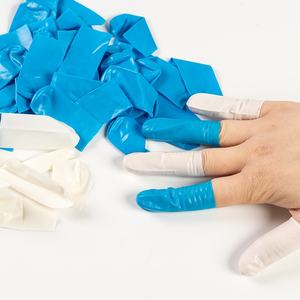 Кислотные щелочестойкие маслостойкие антикоррозионные нитриловые одноразовые защитные перчатки БЕЗГАЛОГЕННЫЕ для промышленного использования - Product Image 1