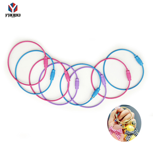 Keychain Khóa Vít Cáp Nhẫn Thép Không Gỉ Sơn Dây Cáp Vòng Nhẫn Cho Treo Tag Dây Móc Khóa - Product Image 1