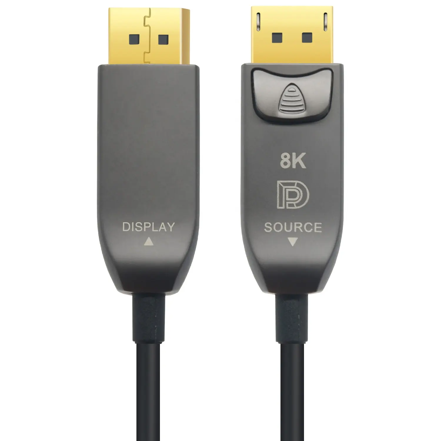 फाइबर ऑप्टिक केबल 8K फाइबर Displayport केबल समर्थन HBR3 डीएससी 1.2 HDR10 32.4Gbps 8K 4K पतली और स्लिम फाइबर DP1.4 केबल