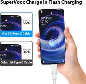 Chargeur rapide 80W avec câble USB pour <span class=keywords><strong>Oppo</strong></span> Supervooc Charge 80W Charge rapide pour <span class=keywords><strong>OPPO</strong></span> A6 Pro/A6 GT/<span class=keywords><strong>Find</strong></span> X5 Pro X5 <span class=keywords><strong>Neo</strong></span> X3 Reno 11 - Product Image 3