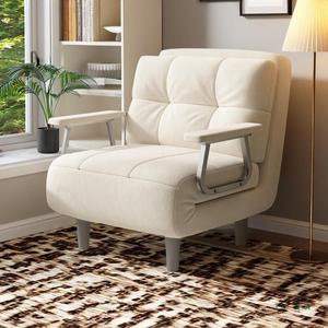 Sofá Cama Multifuncional Vintage, Plegable y Extensible, Tres Modos, Sofá Individual Tipo Nube para Sala de Estar - Product Image 1
