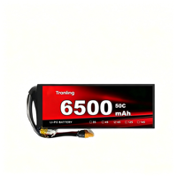 بطارية طائرة بدون طيار TL 6500 مللي أمبير 6S 23.7 فولت عالية التفريغ، TL-6500-6S-23.7V-2، كثافة طاقة عالية 350 واط ساعة/كجم، بطارية ليثيوم فوسفات الحديد (LiFePO4) لطائرات بدون طيار (UAV) وطائرات الإقلاع والهبوط العمودي (VTOL).