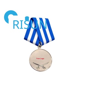 Medalla de Honor Personalizada de Fábrica, Insignia de Barra de Aleación de Zinc Metálica, Medallón Dorado 3D Esmaltado con Caja - Product Image 6