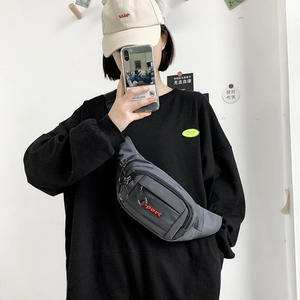 Riñonera Baigou para hombre, impermeable, estilo Oxford, bandolera con bolsillos con cremallera, para viajes de ocio, color sólido, estilo táctico - Product Image 2