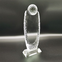 Nouveau Design Vierge Honneur Souvenirs Cadeaux Transparent Trophée Cristal Verre Trophée Cristal Award Plaque