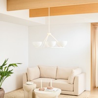 Nouveau style américain maison de campagne salon restaurant hôtel gypse art lampes lustre en plâtre blanc mat