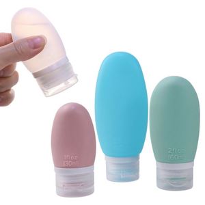 Custom 2 oz 30ml 90/60 ML Leak Proof Portable Travel Size Squeeze Empty Shampoo Bottles Silicone Lotion Travel Toiletries Bottle - Product Image 1