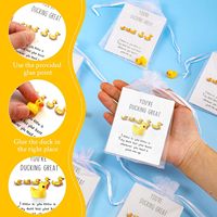 Cadeau inspirant pour les employés Mini canards en résine avec sacs en organza Vous esquivez Great Cheer up Cards Tiny Pocket Ducks