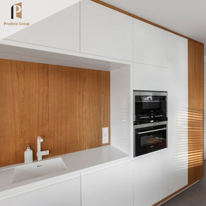 Armoires de cuisine modulaires modernes personnalisées, bois massif de haute qualité, écologiques, avec panier de tiroir et robinet - Product Image 5