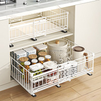 Moderner Metall-Küchenorganizer Umweltfreundlicher Wasserdichter Unterschrank-Organizer mit Einfacher Hakenmontage