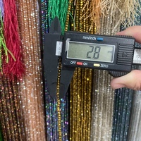 Perles rondes en verre facetté ZhuBi 2,8 mm pour la fabrication de bijoux, bracelets, colliers et accessoires vestimentaires DIY