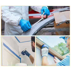 Cinta <span class=keywords><strong>de</strong></span> <span class=keywords><strong>pintor</strong></span> azul para pintar casas, resistente a los rayos UV por 14 días, cinta <span class=keywords><strong>de</strong></span> enmascarar <span class=keywords><strong>de</strong></span> papel crepé para uso en exteriores - Product Image 3