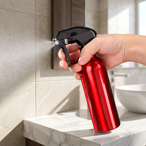 IKZARSA CIK-186 Distributeur de Brume Fine Professionnel de Haute Qualité 300ML en Aluminium Rouge avec Déclencheur Antidérapant Noir - Product Image 1