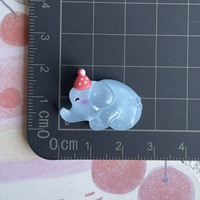 Accessoires DIY pour fête d'anniversaire : Coque de téléphone en résine plastique transparente à paillettes, motifs animaux (lapin, éléphant) imprimés, pour colle crème