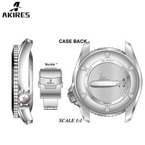 GMT <strong>Watch</strong> Wholesale Custom <strong>Dive</strong> Automatic Tachymeter Stainless Steel Sapphire Crystal Frosted <strong>Orange</strong> Grey Arabic Number Dial - Product Image 5