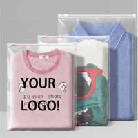 Sacs à fermeture éclair en PE givré avec logo personnalisé, vente en gros, sacs d'emballage recyclables avec fermeture à glissière pour vêtements