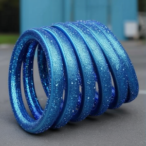 Funda para Volante Decorada con Pedrería Azul, Accesorio para Automóvil - Product Image 2