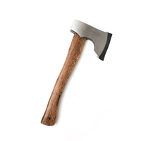Hache de bûcheron en acier à haute teneur en carbone avec manche en bois, outil multifonction pour fendre du bois et hachette de camping
