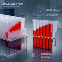 Plaque de puits profonds détachable de 84 alvéoles, configuration 12*7, compatible avec l'extraction d'acides nucléiques TANBead SLA D14800, consommable de laboratoire en PP