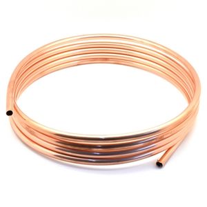 Rouleau de tube en cuivre pur 5m x 12mm pour climatiseur, grade C11000, motif carré, services de pliage et de découpe disponibles - Product Image 1
