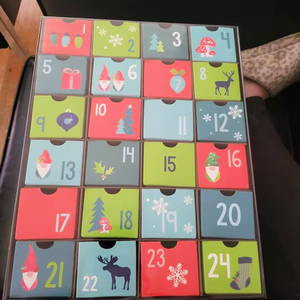 Noël sur le thème nordique scandinave Festive Matériaux recyclés Carton <span class=keywords><strong>Saison</strong></span> des vacances Remplir votre propre <span class=keywords><strong>calendrier</strong></span> <span class=keywords><strong>de</strong></span> l'avent bricolage - Product Image 6