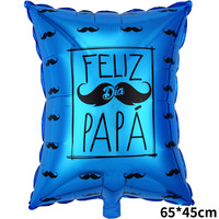Nouveau ballon de décoration de 18 pouces pour la fête des pères en anglais, ballon en feuille d'aluminium avec cravate à barbe « Feliz Dia Papa » en espagnol, globos