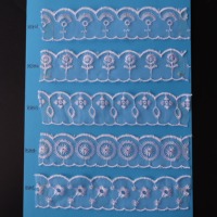 Dentelle en organza brodée en maille de polyester de 4 cm pour vêtements et sacs, accessoires de mode en gros