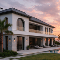 Fenêtre géorgienne en acier de la série 50 avec cadre ultra-fin et store motorisé intégré pour villas en Europe et aux États-Unis