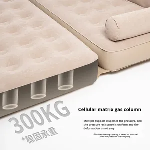 Automatic Inflatable Sofa Bed Outdoor Portable <b>Folding</b> Camping Tent Lazy Home Air Mattress Flocking Material - Product Image 2
