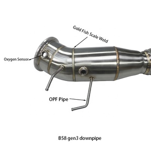ท่อไอเสียสแตนเลส 304 สำหรับ BMW G20/G22 M340i M440i B58 GEN3 - Product Image 2