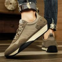 Chaussures Décontractées Homme en Gros : Baskets Légères et Confortables en Cuir et Tissu, avec Lacets, Idéales pour le Quotidien et le Streetwear