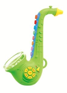 Trompette, clarinette, saxophone, instruments pour enfants avec lumière et musique, jouet d'éducation précoce, saxophone vert - Product Image 2